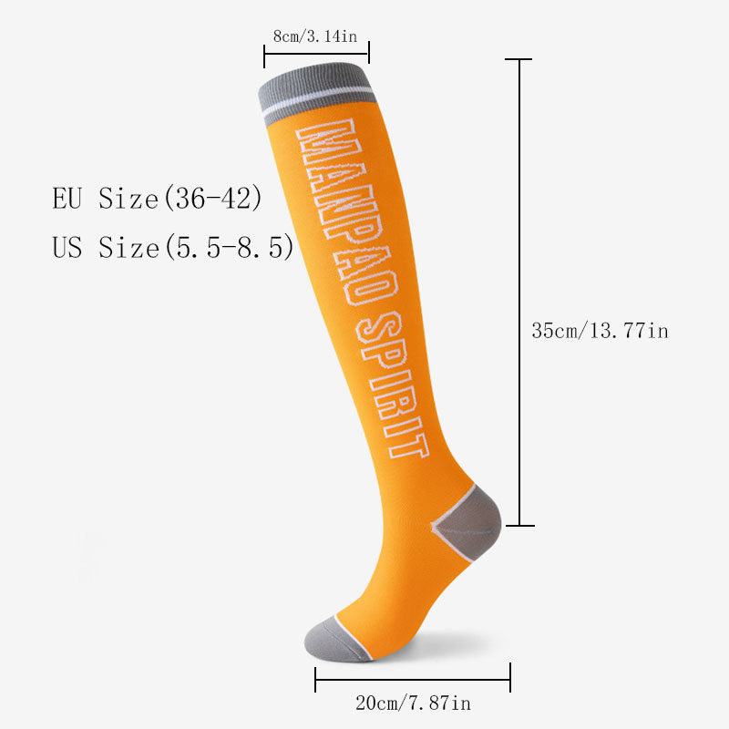 5 Pairs Womens Pressure Running Skipping Rope Fitness Sports Socks Mid-length Tube High Barrel Calf Muscle Energy