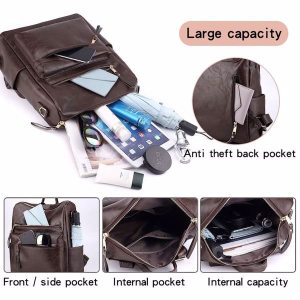 Women's PU Leather Backpack - No Delivery On Weekends